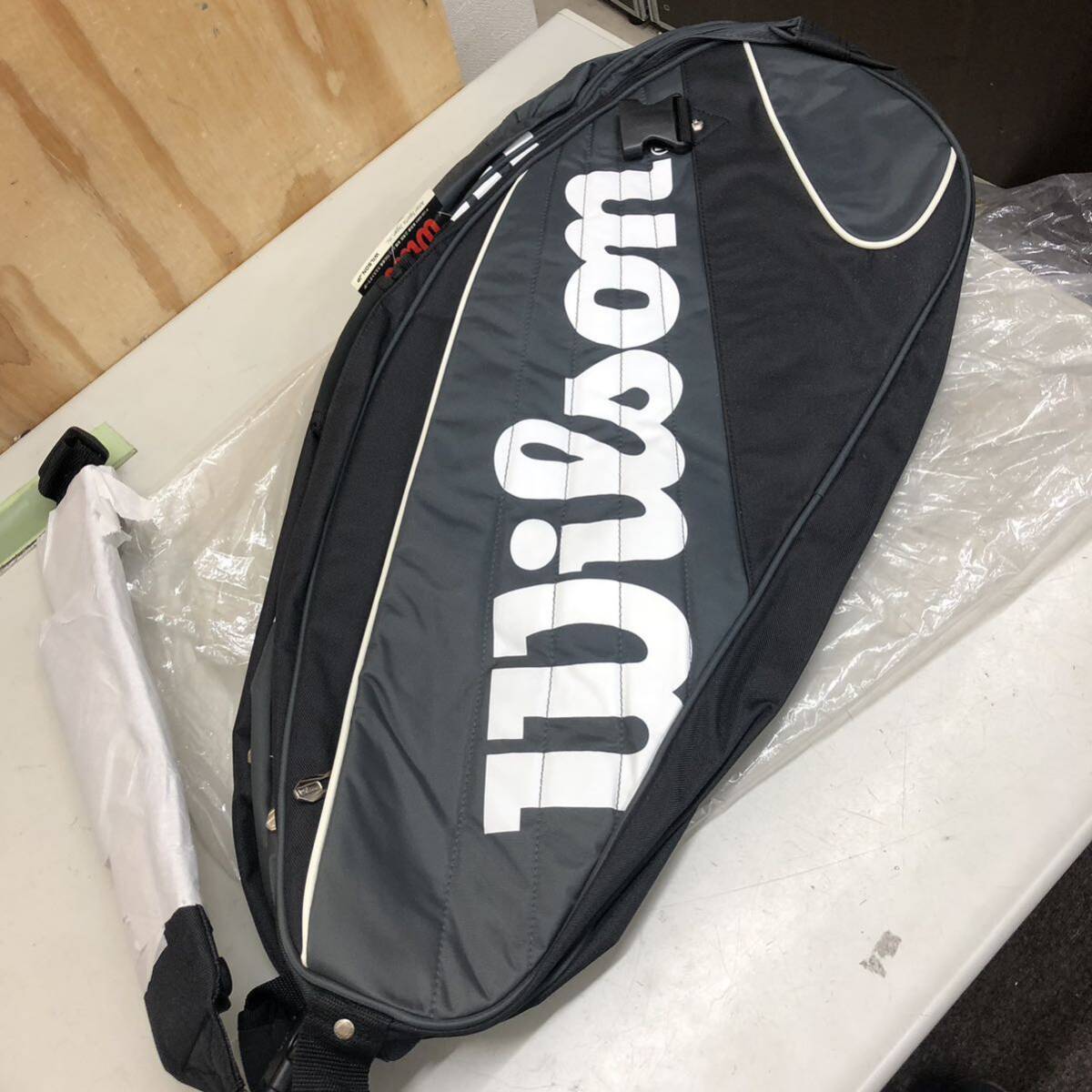 14 Wilson racket bag black used unused long-term keeping goods tennis tennis bag racket 