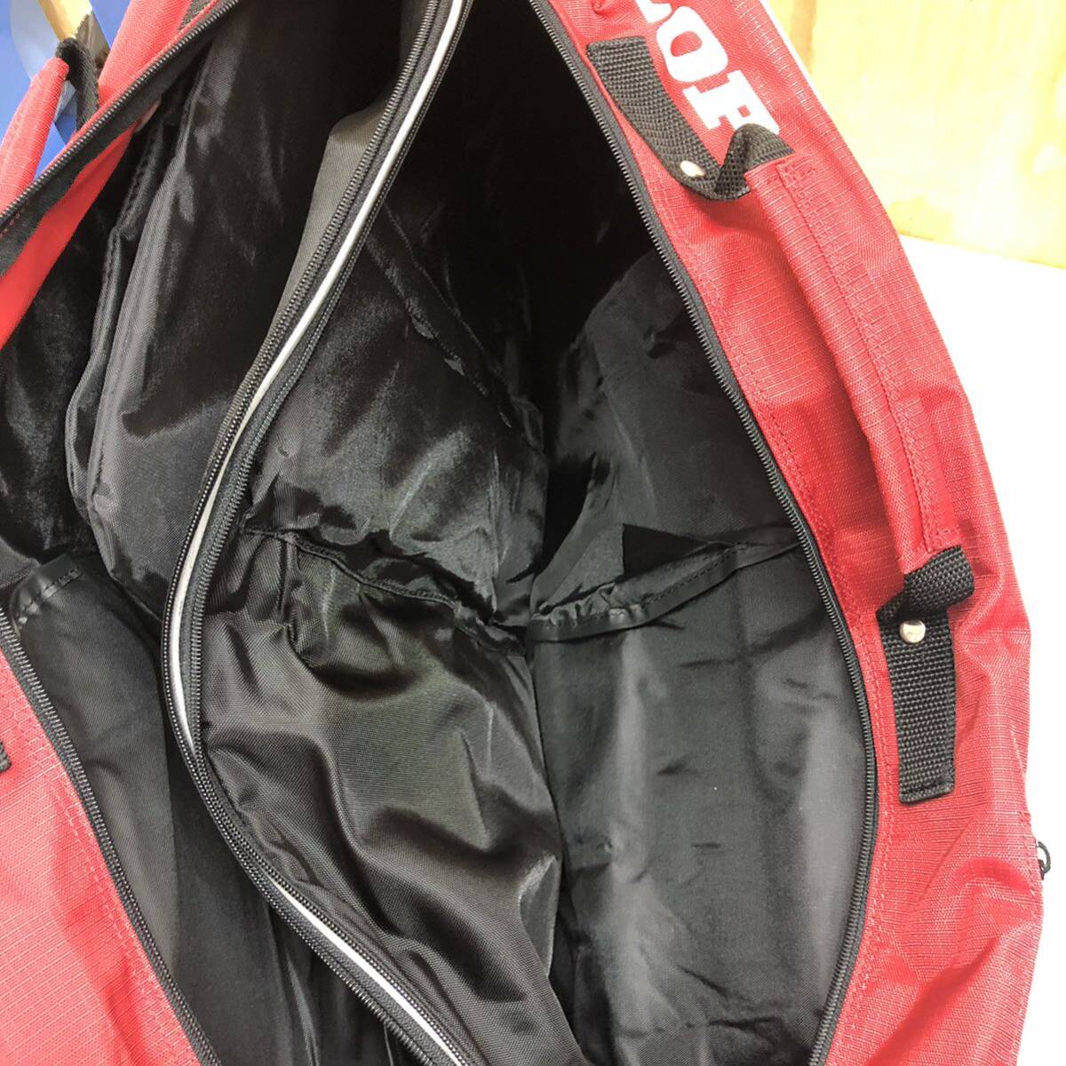 18 DUNLOP TPC-2402 red racket bag used unused long-term keeping goods tennis tennis bag racket 