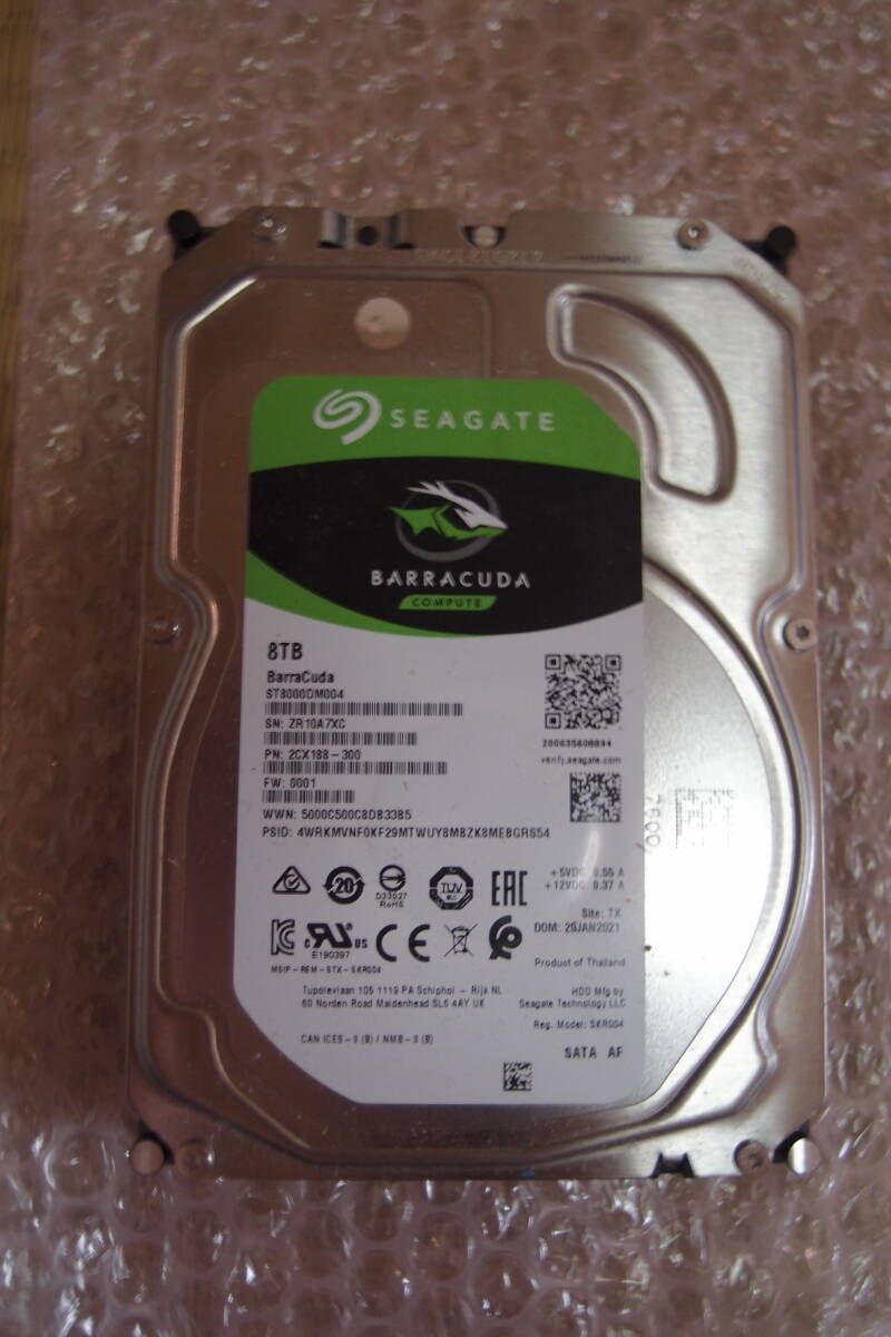 管理番号②　Seagate BarraCuda 8TB　6Gb/s 256MB 5400rpm　USED品_画像1