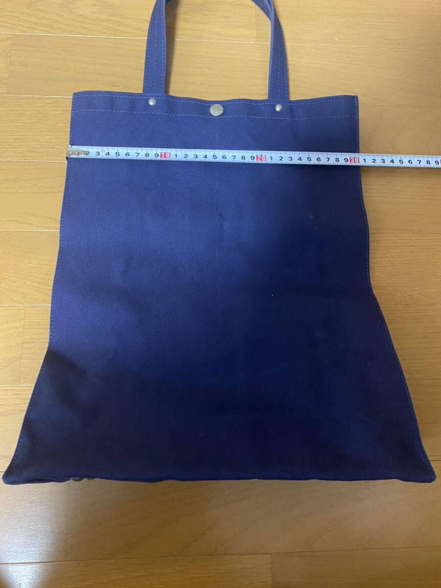 一澤帆布　縦型トート　濃紺　底鋲付き　美品　信三郎　帆布_画像7