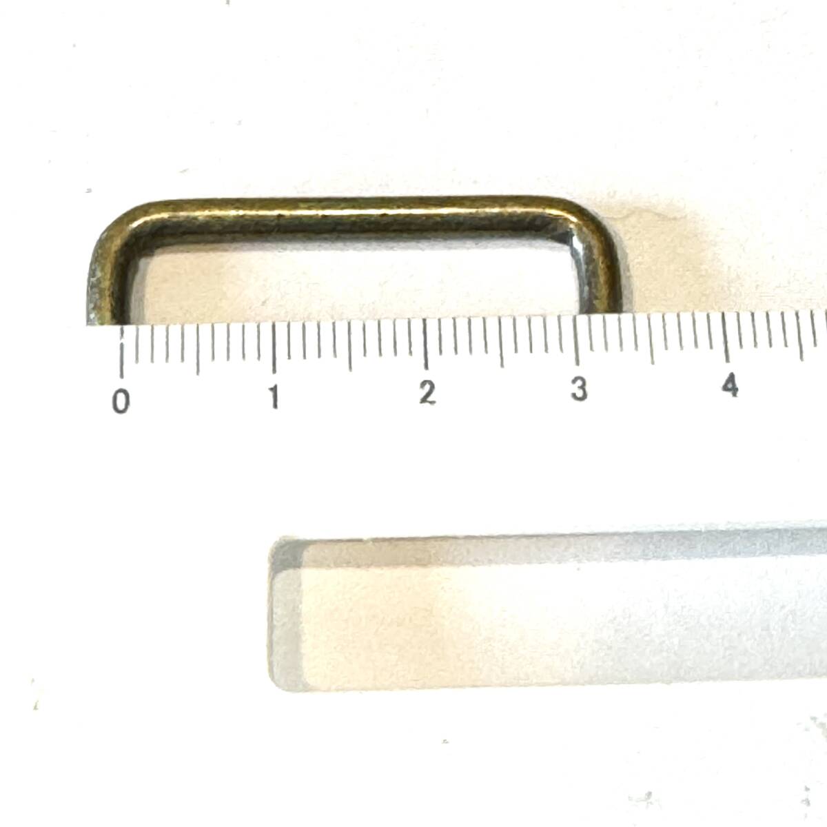 【2個セット】新品未使用 ジャスミン印 角カン 線径1.8mm×幅30mm（テープ幅30mm用） 真鍮色　アンティークゴールド_画像3
