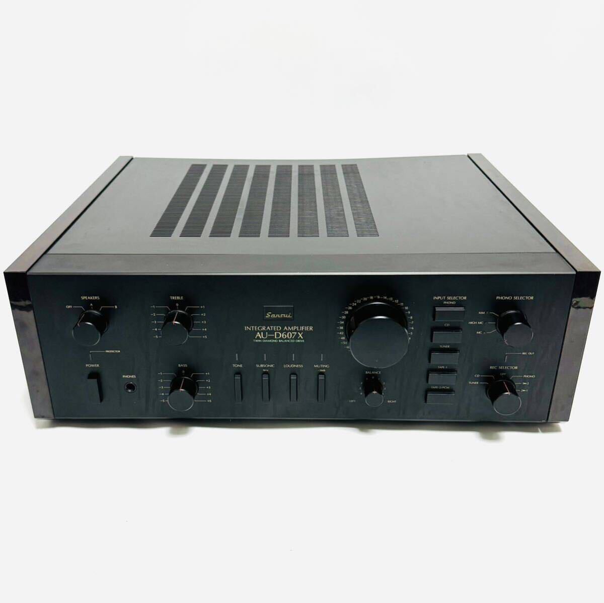 SANSUI Sansui AU-D607X pre-main amplifier landscape sound equipment TWIN DIAMOND BALANCED DRIVE black audio 