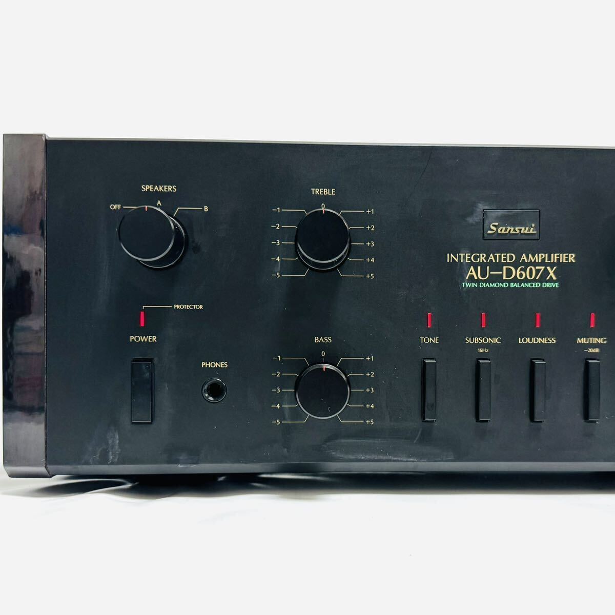 SANSUI Sansui AU-D607X pre-main amplifier landscape sound equipment TWIN DIAMOND BALANCED DRIVE black audio 