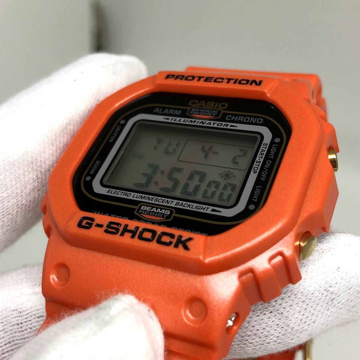 G-SHOCK ジーショック CASIO カシオ 腕時計 DW-5600BE ビームス BEAMS コラボ ダブルネーム オレンジ デジタル クォーツ 【ITIL7GA53HM6】_画像4