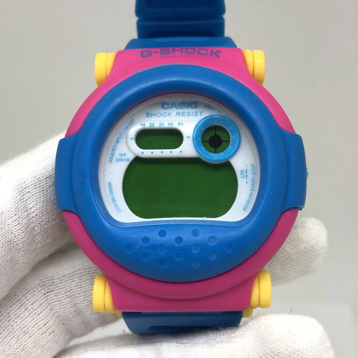 ジャンク G-SHOCK ジーショック CASIO カシオ 腕時計 G-001-2 カプセルタフ マルチカラー ブルー ピンク デジタル 樹脂 【ITE3NFLPB60P】の画像1