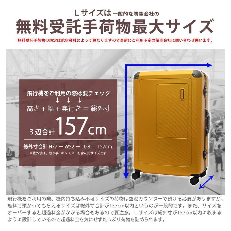 新品 スーツケース 大型 軽量 フレーム Lサイズ TSA ESC1150-L 頑丈 キャリーケース 長期 ポリカ100% 90L 受託MAXサイズ ホワイト 白 M628_画像9
