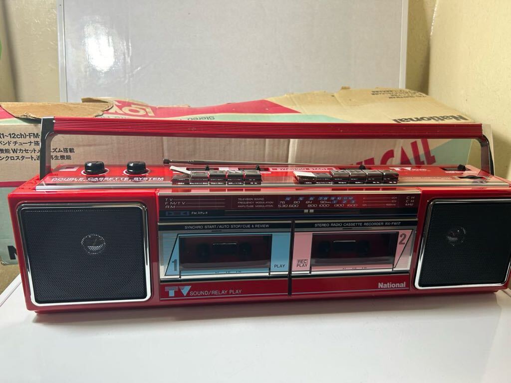 [ unused goods ] National radio-cassette RX-FW17 stereo radio Showa era 62 year buy wonderful unused goods 