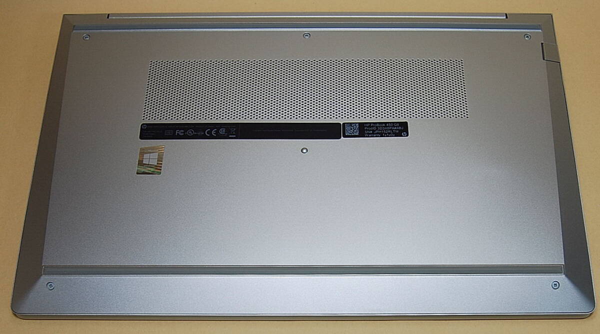 HP ProBook 450 G8 Intel Corei5-1135G7 2.40GHz RAM 16GB ストレージ SSD256GB 15.6inch (ジャンク) の画像8