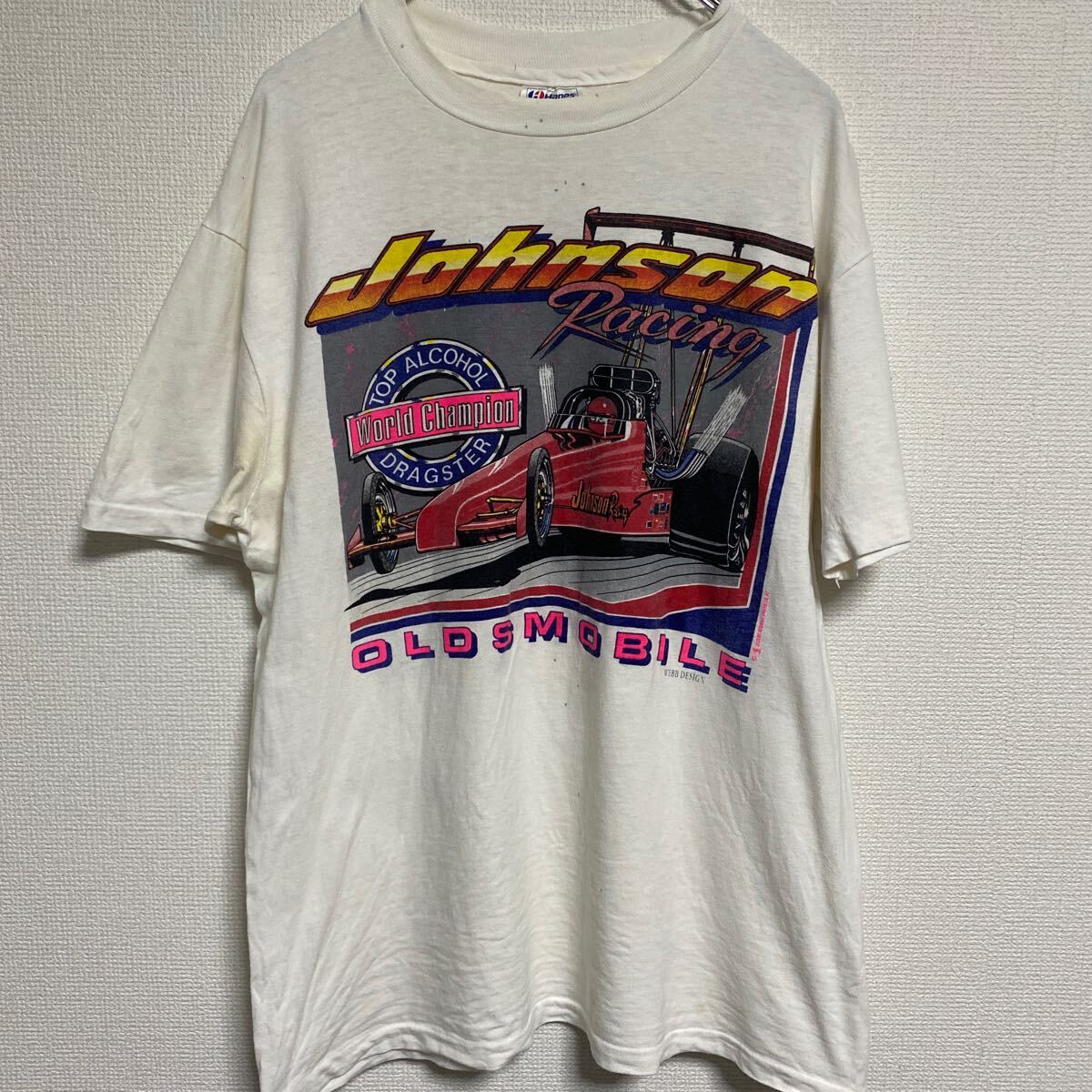 90s USA製 ヘインズ hanes ビンテージ ヴィンテージ Tシャツ tee アメリカ製 古着 オールド ジャンク ボロ レース アメカジ ストリート_画像6