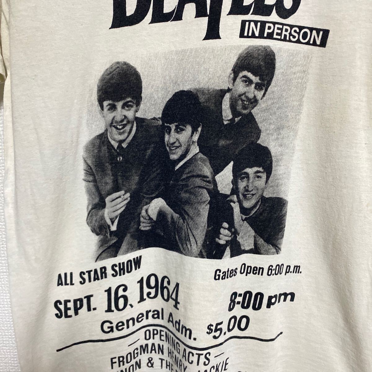 90s 00s ビートルズ BEATLES USA ビンテージ ヴィンテージ Tシャツ tee アメリカ 古着 オールド バンド ロック フォト ジャンク ボロ 映画_画像2