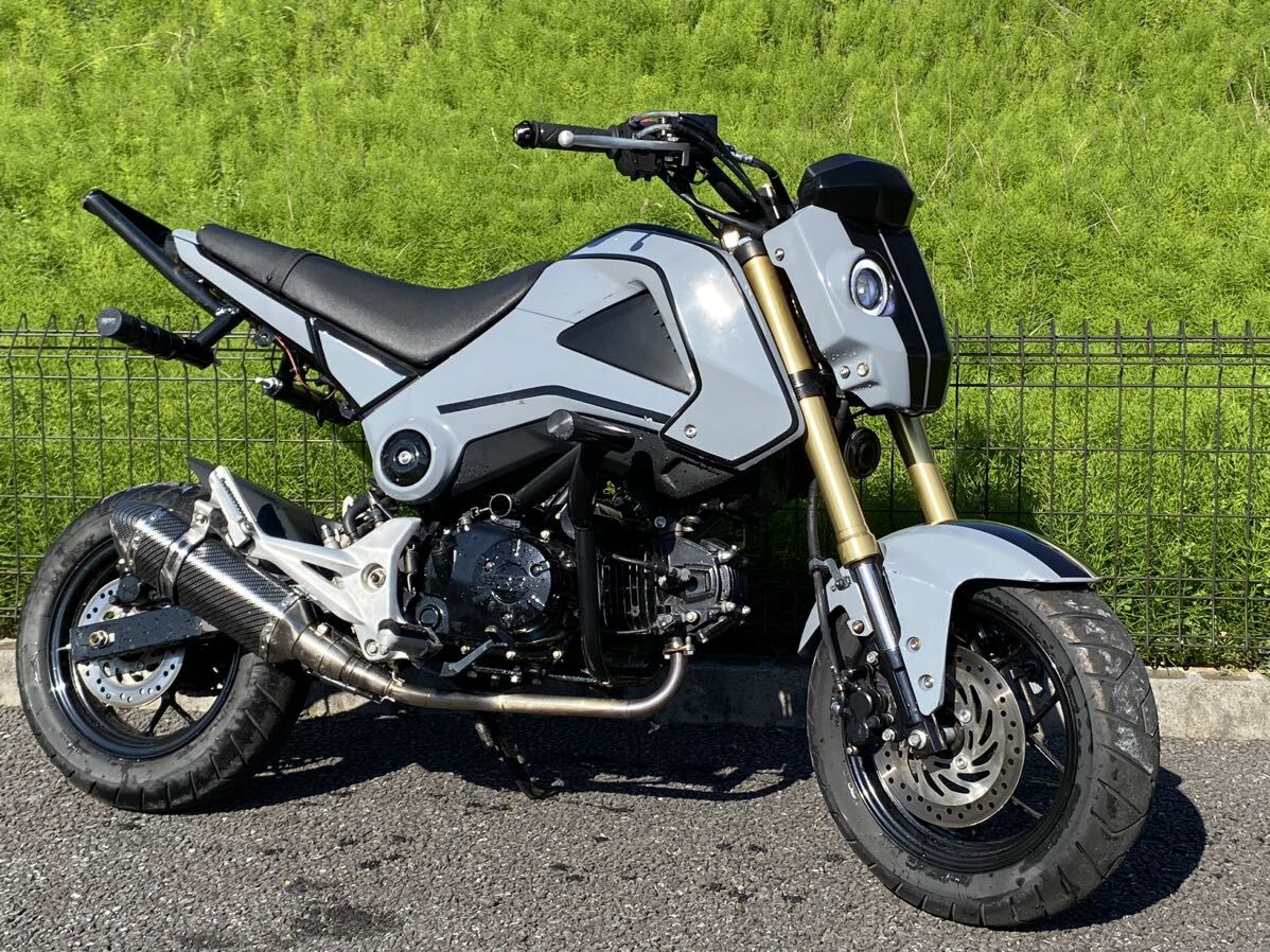 カスタム多数！！低走行！！ホンダ HONDA グロム 125cc GROM MSX スタント仕様 スタントカスタム スタント練習用 ウィリー用もの画像1