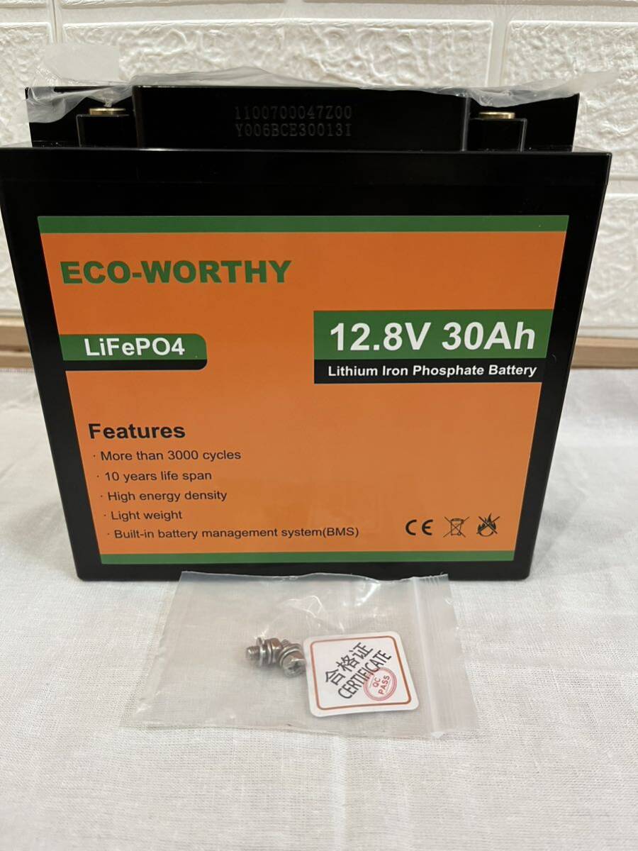ECO-WORTHY リチウムイオンバッテリー 12V 30AH 284Wh バッテリー リン酸鉄 リチウム電池 lifepo4 ディープサイクル 3000回 BMS保護 RV