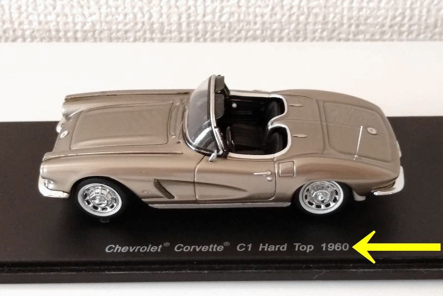 シボレー・コルベット C1 後期型 (1/43 訳あり中古品 / スパーク：Spark) 1962 Chevrolet Corvette C1の画像2
