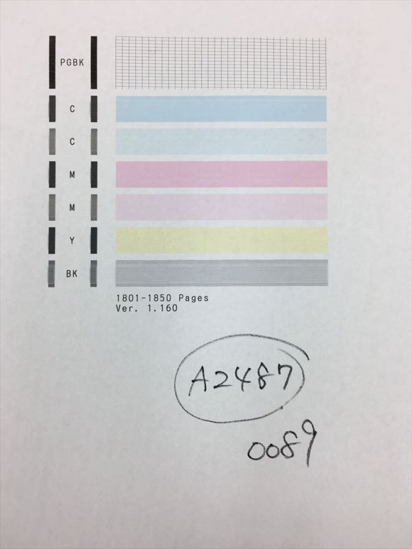 【A2487】プリンターヘッド ジャンク 印字確認済み QY6-0089 CANON キャノン TS5030 /TS5030S/TS6030/TS6130/TS6230/TS6330用_画像1