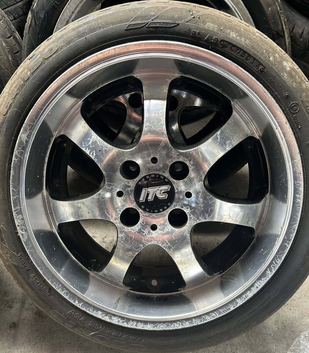 格安スタート 希少 RAYS ITC sports SEBRING レイズ 165/55R15 深リム レア 当時物 アクア デミオ フィット ヴィッツ コンパクトカー等に