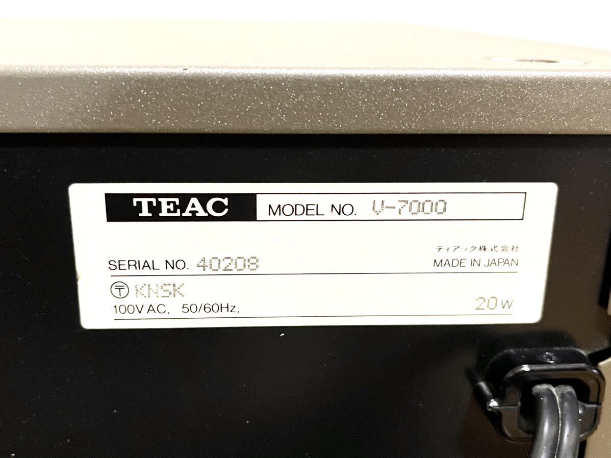 TEAC 3ヘッド カセットデッキ V-7000の画像7