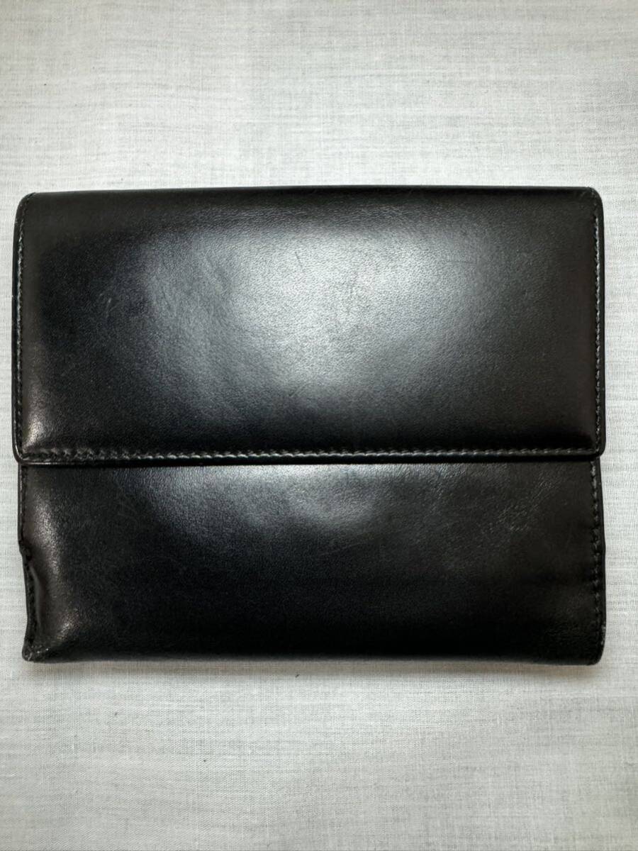 Ferragamo フェラガモ 二つ折り財布 黒色 使用感有 箱付_画像3