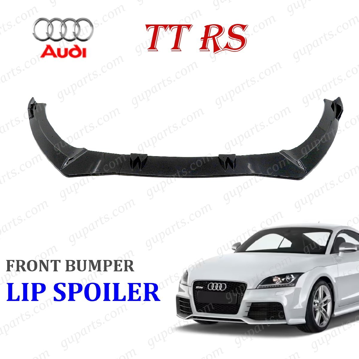  Audi TTRS 8J front splitter 2010~2015 bumper lip spoiler aero under skirt lower 8JCEPF RS plus coupe 