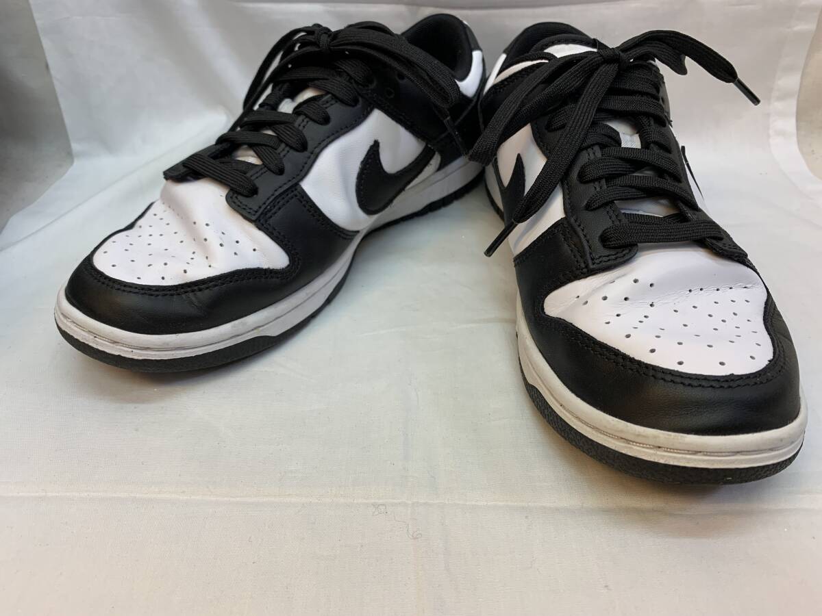 ▼ NIKE ナイキ DUNK LOW RETRO ダンク ロー レトロ DD1391-100 ローカット スニーカー 26cm US8 PANDA パンダ 黒 白 ホワイト ブラックの画像3