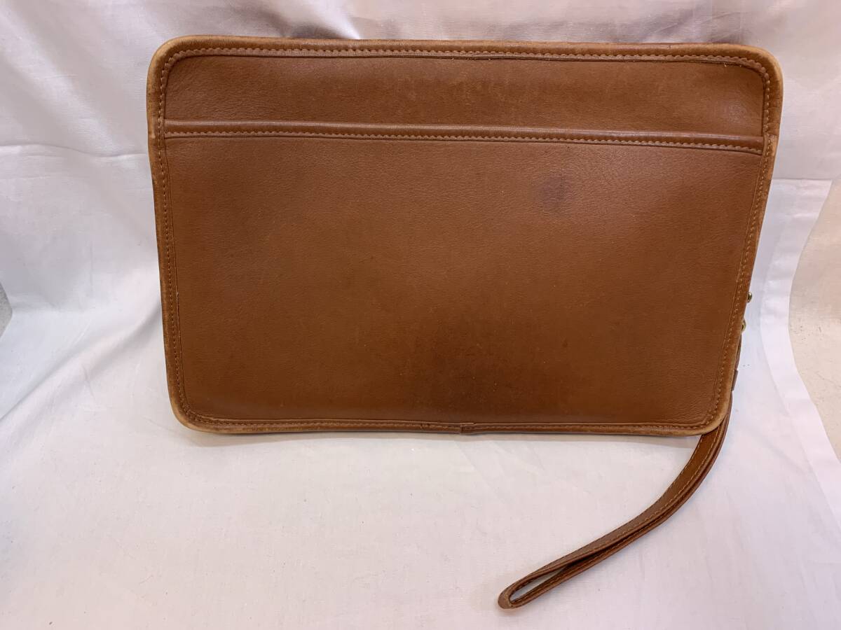 ▼ OLD COACH オールド コーチ ハンド バック クラッチ バッグ ブラウン系 レザー 革の画像2