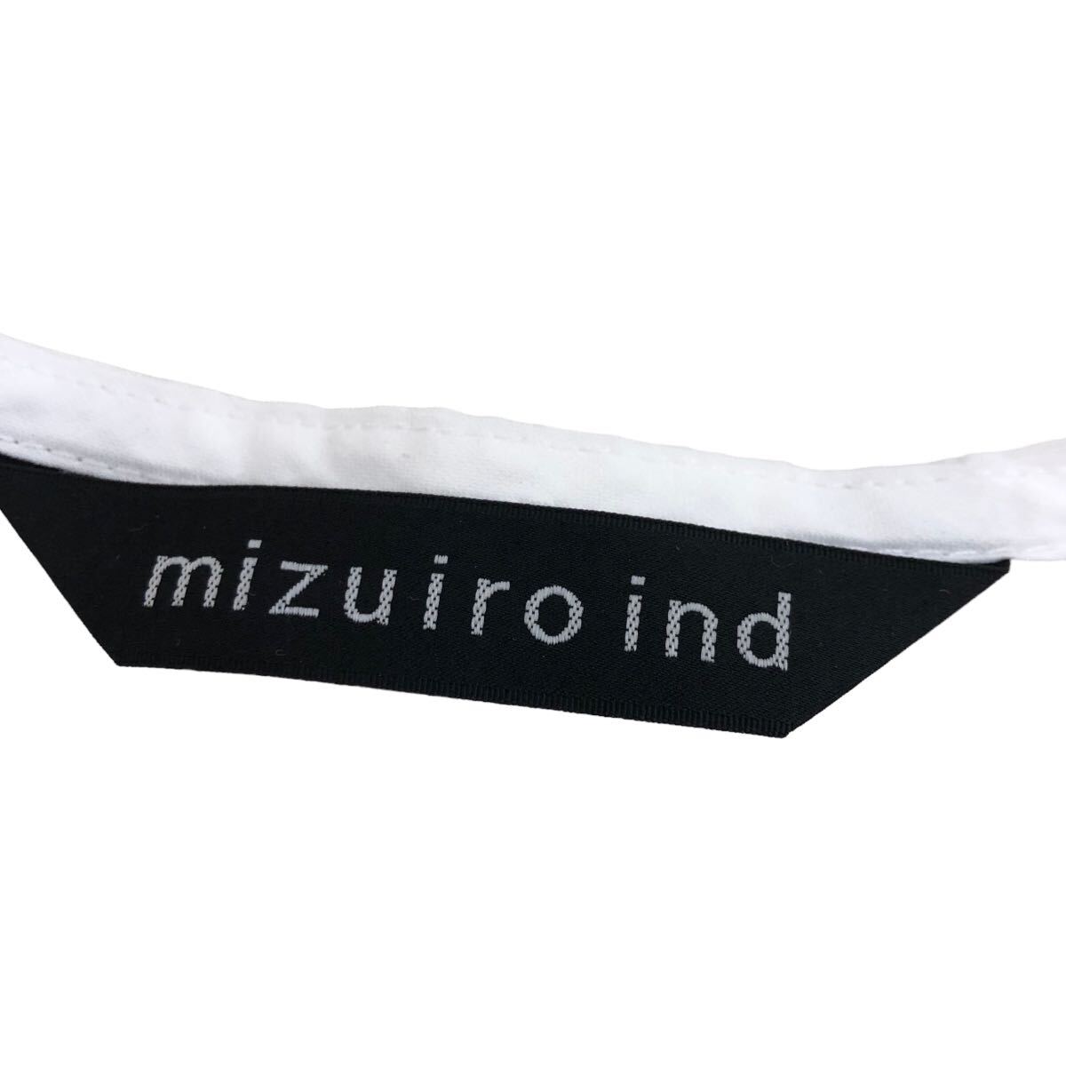 NS125 mizuiro-ind ミズイロインド シャツ ブラウス トップス 半袖シャツ ノーカラー レディース ホワイト 白 の画像6