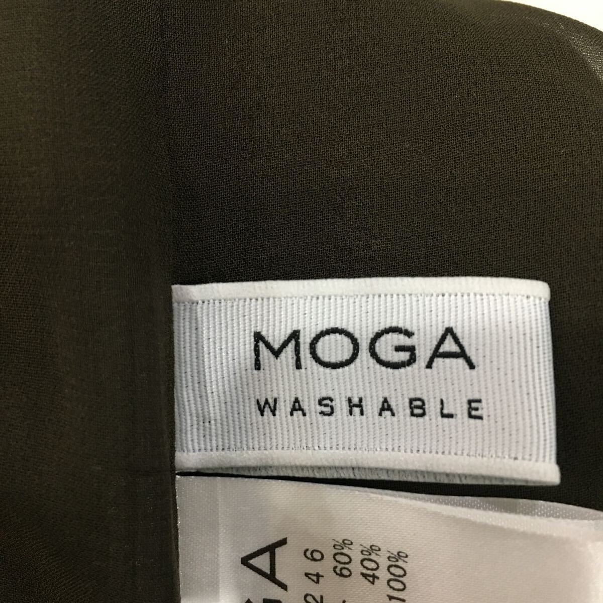 B382 MOGA Moga WASHABLE gaucho pants wide pants waist rubber pants bottoms khaki series simple lady's 2 made in Japan 