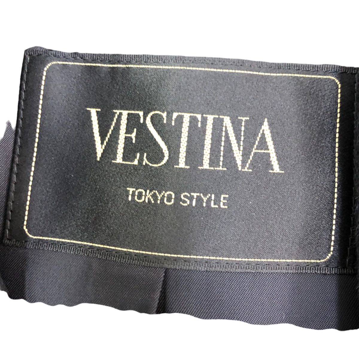 ※NS095 VESTINA TOKYO STYLE カシミヤ100% コート ロングコート アウター 上着 ロング丈 カシミア cashmere レディース 9 ブラック 黒_画像7