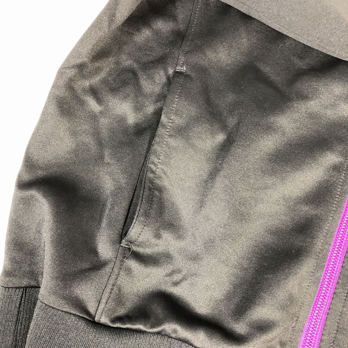  Nike NIKE nylon jersey pants top and bottom men's M black X purple beautiful goods 