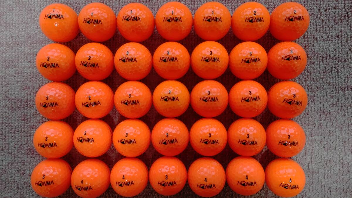 ２０２２ HONMA ホンマゴルフ D−１ オレンジ ロストボール ３５個の画像1