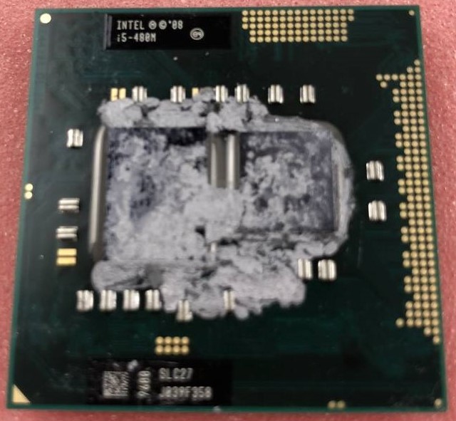  【中古パーツ】複数購入可 CPU Intel Core i5-480M 2.6GHz TB 2.9GHz SLC27 Socket G1(rPGA988A) 2コア4スレッド動作品 ノートパソコン用の画像2