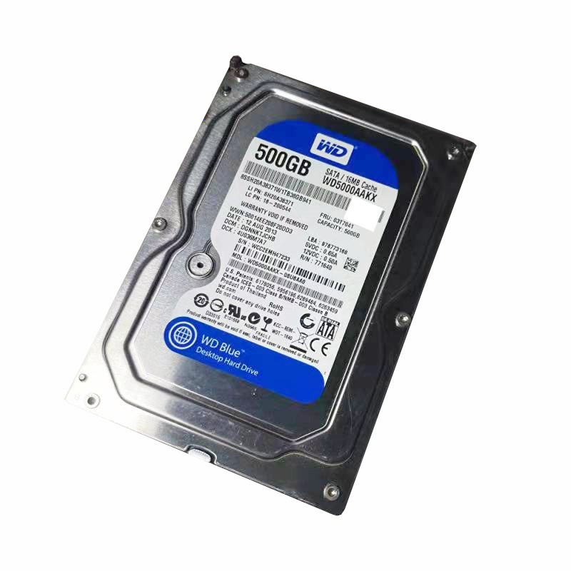 【中古パーツ】ディスクトップ用 3.5インチ 内蔵HDD 500GB SATA 1台 ハードディスク■中古 3.5 WD WD5000AAKX 正常品_画像1