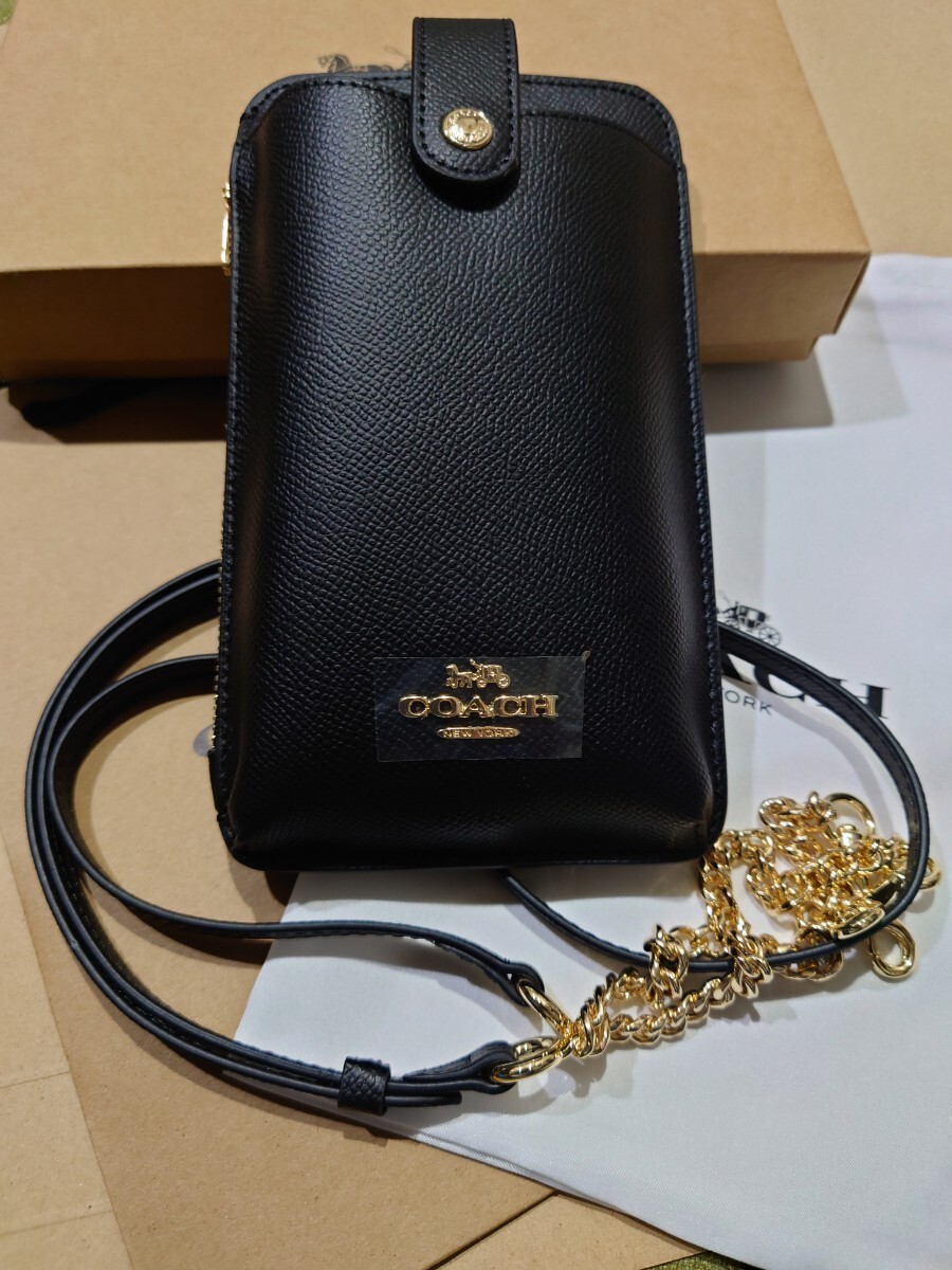 【1スタ】C-455 新品未使用 COACH スマホショルダー 並行輸入_画像1