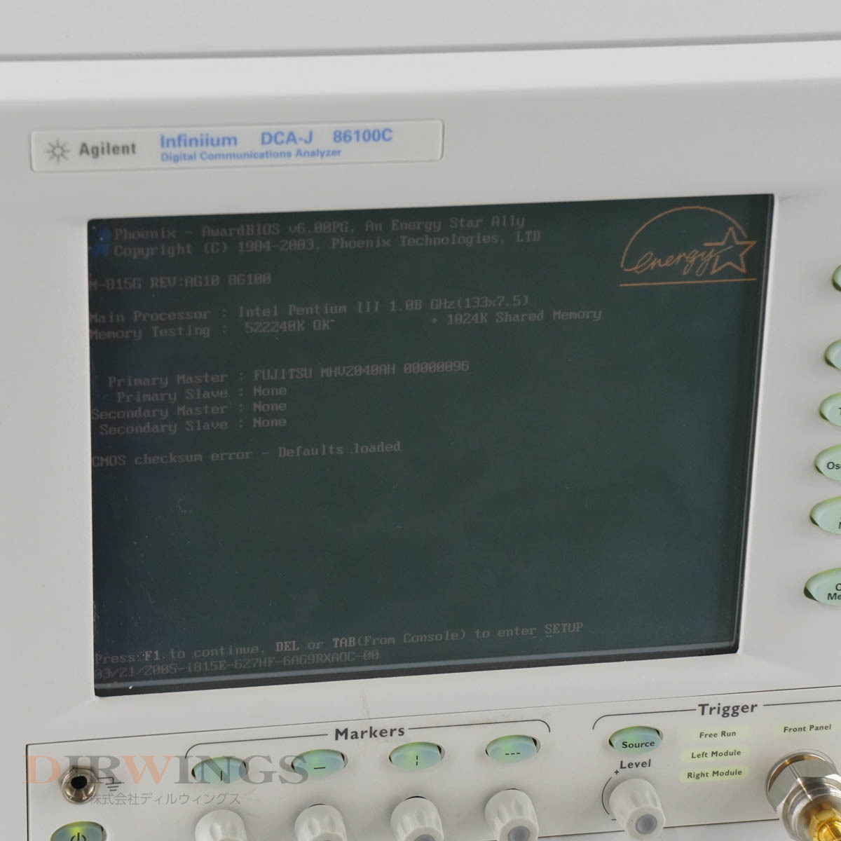 [JB] 保証なし DCA-J 86100C infiniium Agilent Digital Communications Analyzer Oscilloscope OPT 001 092 hp Keysight...[05791-1105]の画像5