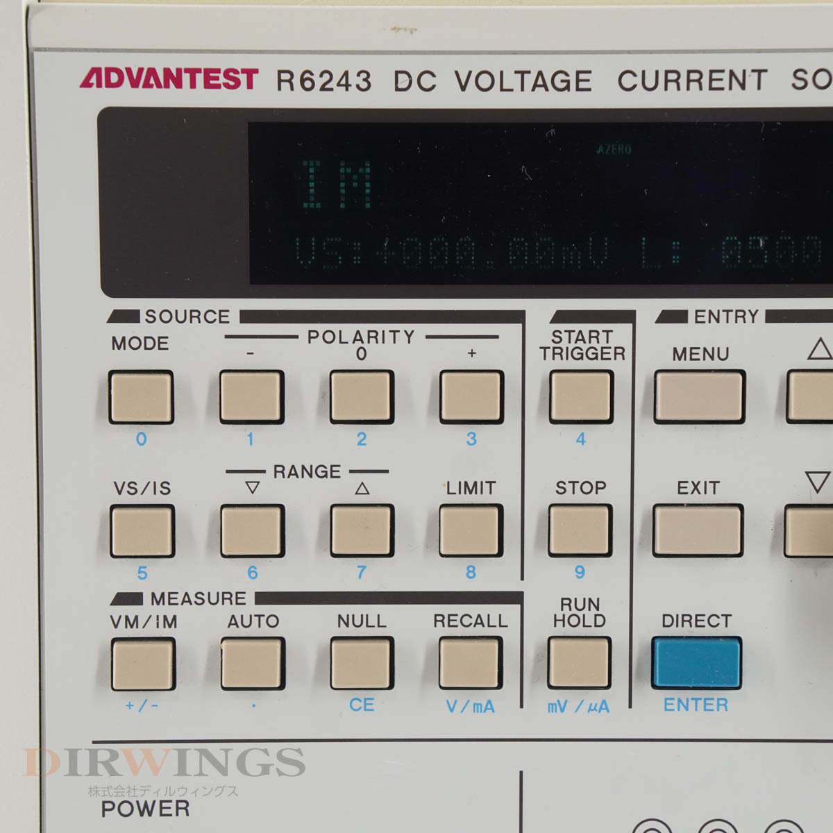 [JB] 保証なし R6243 ADVANTEST 60Hz アドバンテスト DC VOLTAGE CURRENT SOURCE/MONITOR 直流電圧 電流源/モニター[05791-0420]_画像6