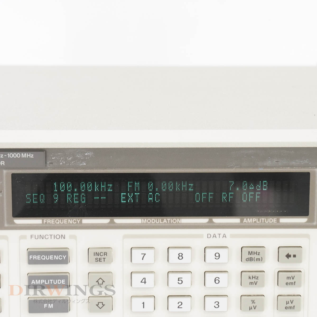 [DW] 8日保証 8648A ATO-16621 Agilent OPT 1E5 UK6 100kHz-1000MHz アジレント hp Keysight キーサイト SIGNAL GENERATOR...[05791-1419]の画像5