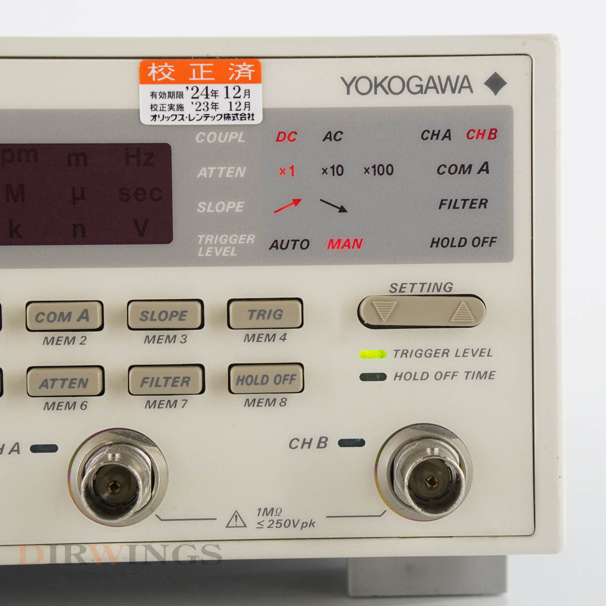 [DW] 8日保証 校正2024年12月まで有効 TC110 704111-1-M YOKOGAWA UNIVERSAL COUNTER 横河 ユニバーサルカウンター 電源コ...[05769-0023]_画像6