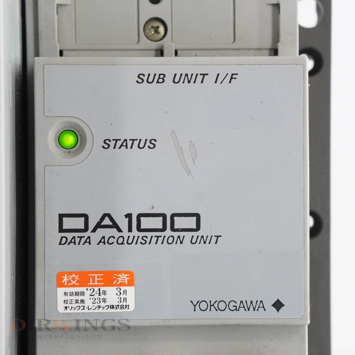 [DW] 8日保証 03/2023CAL DA100 DA100-B1-1M DARWIN YOKOGAWA DATA ACQUISITION UNIT DT300-21 DU100-11 横河 データアクイ...[05769-0142]_画像7