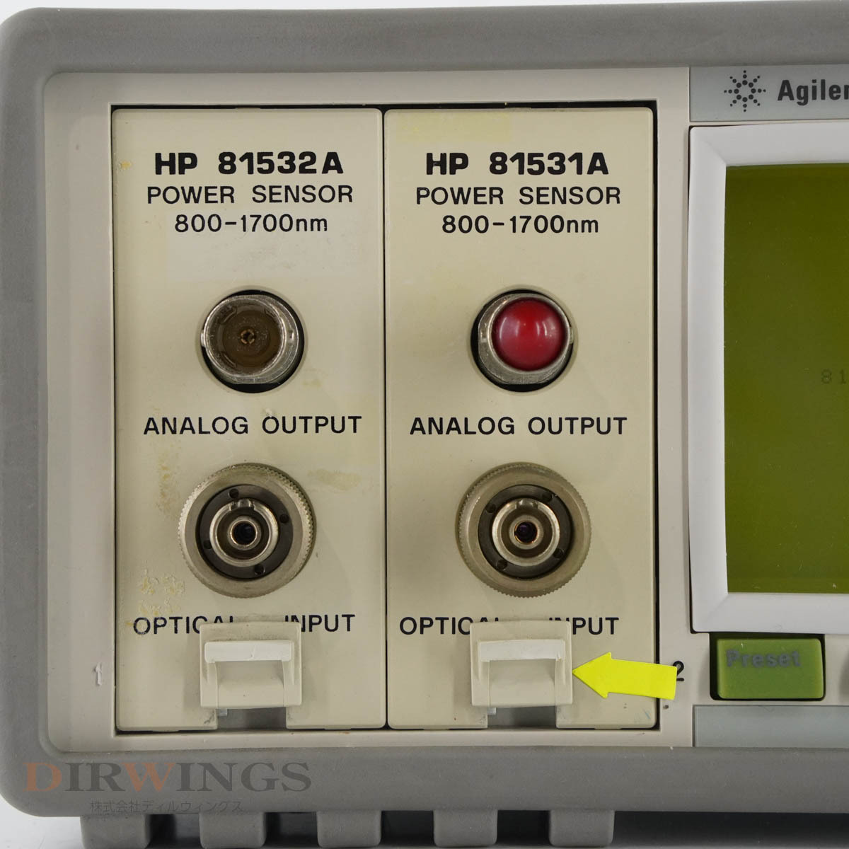 [DW] 8日保証 8163A Agilent 81532A 81531A アジレント hp Keysight キーサイト Lightwave Multimeter ライトウェーブマル...[05791-0502]_画像4