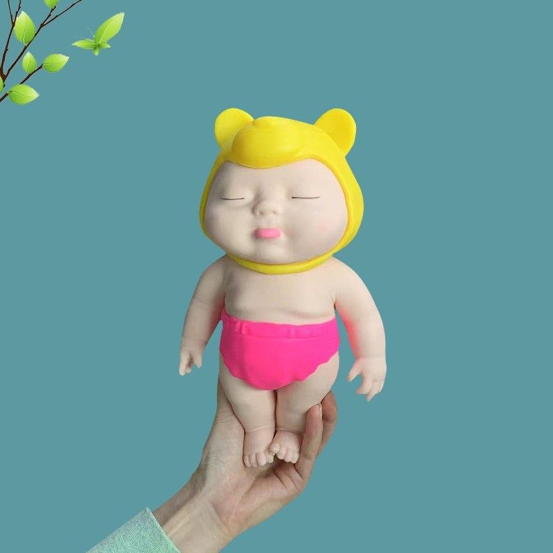 【アグリーベイビーズ】BIGサイズ 黄色 ピンク 新品未使用 sns 赤ちゃん 可愛い スクイーズ ベビー 新品 おもちゃ 春 夏