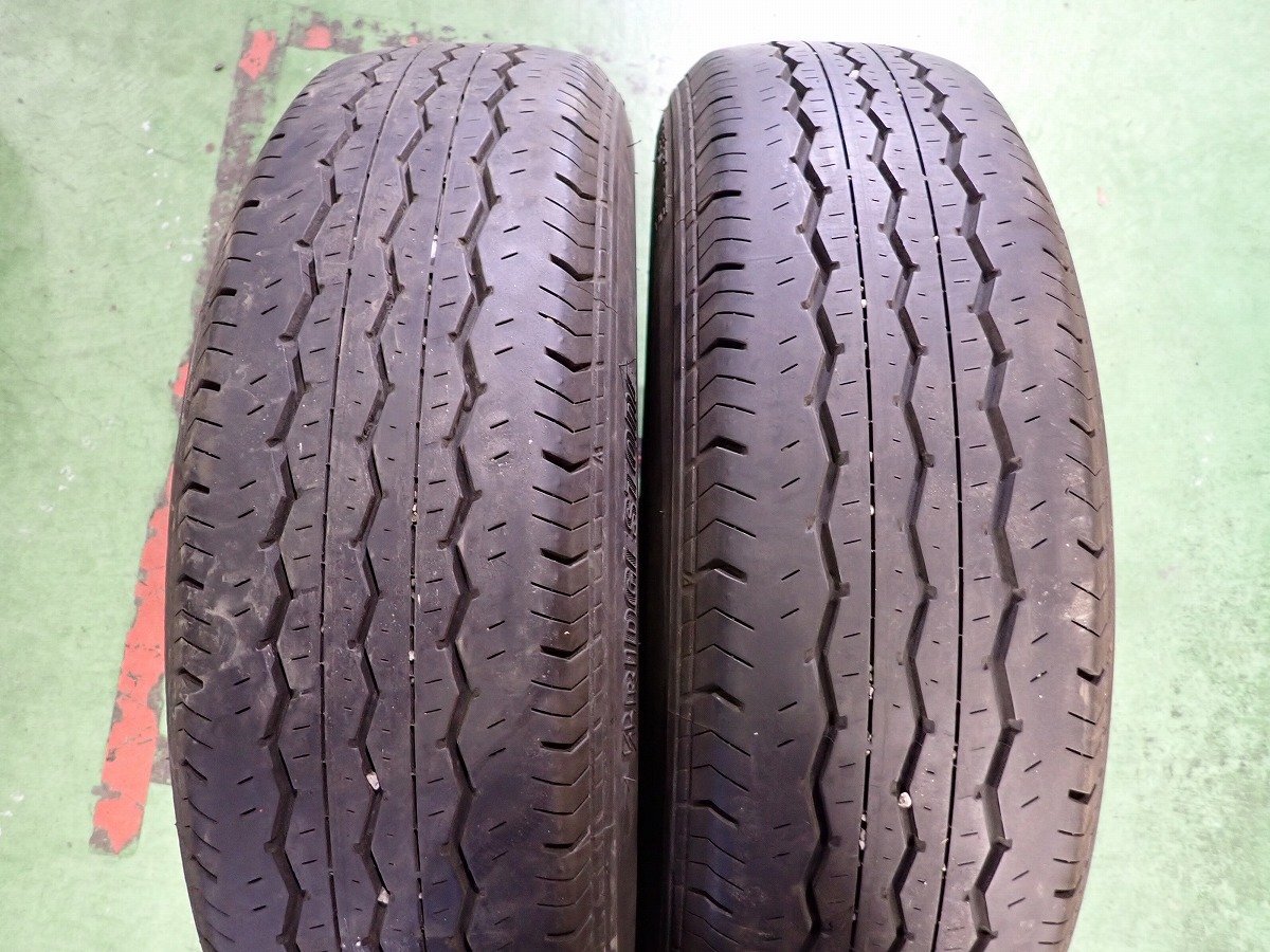 RK3517【送料無料195/80R15 107/105LT】2本 2022年製 ブリヂストン エコピア RD-613 中古夏タイヤ ハイエース キャラバン ≪即決≫_画像3