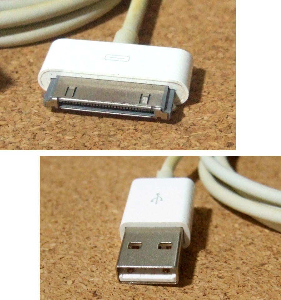 アップル純正　ヴィンテージiPod用　USB充電・転送ケーブル・中古品　(A3)_画像2
