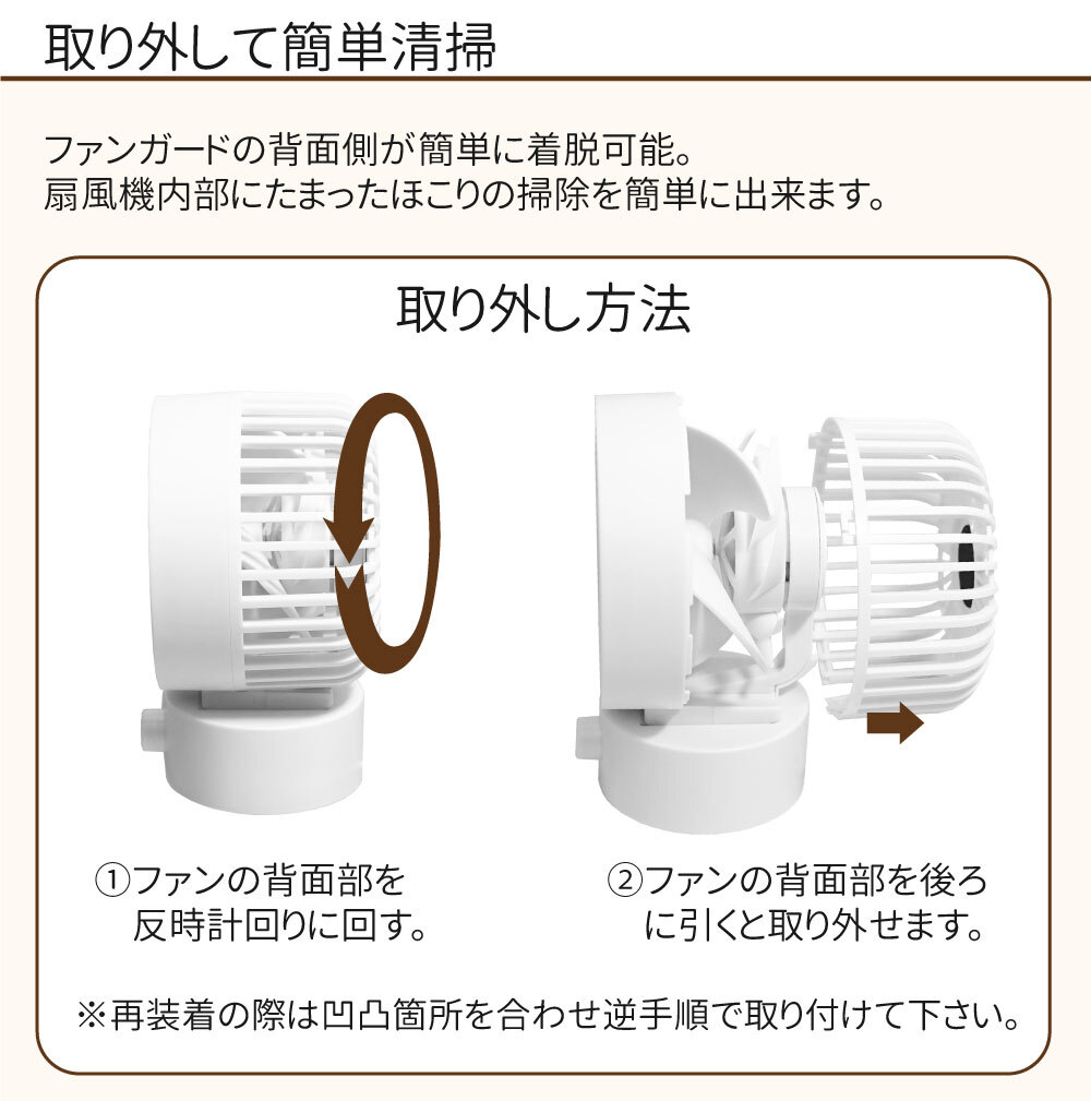 卓上扇風機 ミニ扇風機 首振りタイプ 二枚羽仕様 パワフル 静音 風量2段階調節 小型 扇風機 おしゃれ 卓上 USB デスク オフィス USBファン_画像10