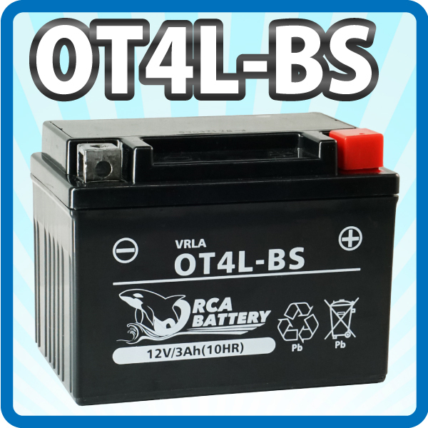 バイク バッテリー OT4L-BS 充電・液注入済み　( YT4L-BS FT4L-BS CTX4L-BS CT4L-BS ) ディオ AF27 ジョグ3KJ CT4L-BS レッツ_画像1