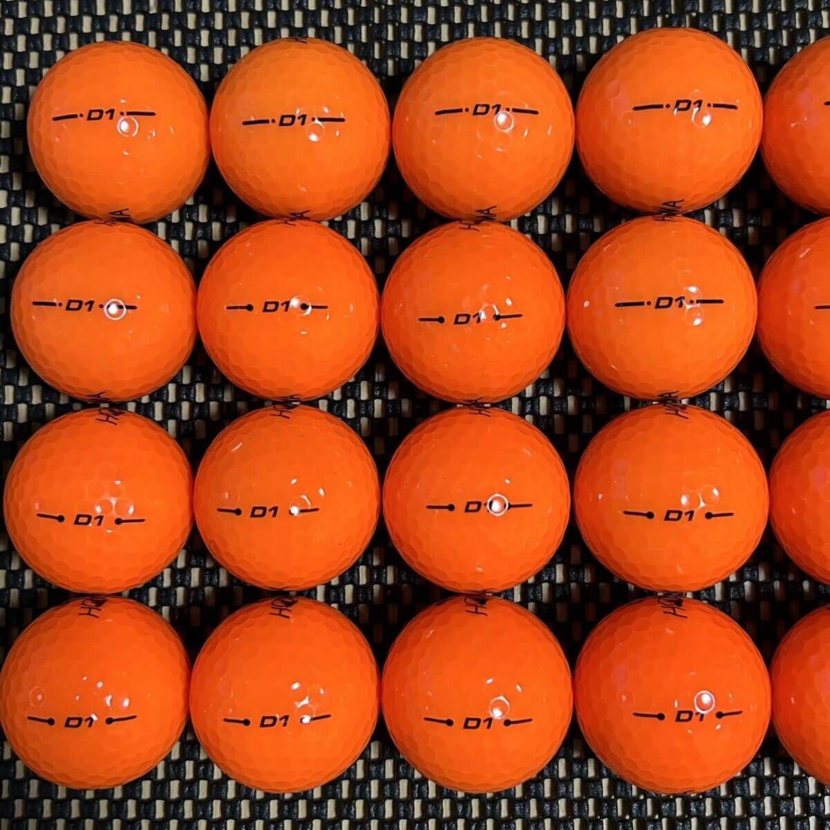 ［美品］HONMA 《D1》オレンジ　特Ａ〜Ａランク 28球　ロストボール ゴルフボール カラーボール ホンマ_画像6