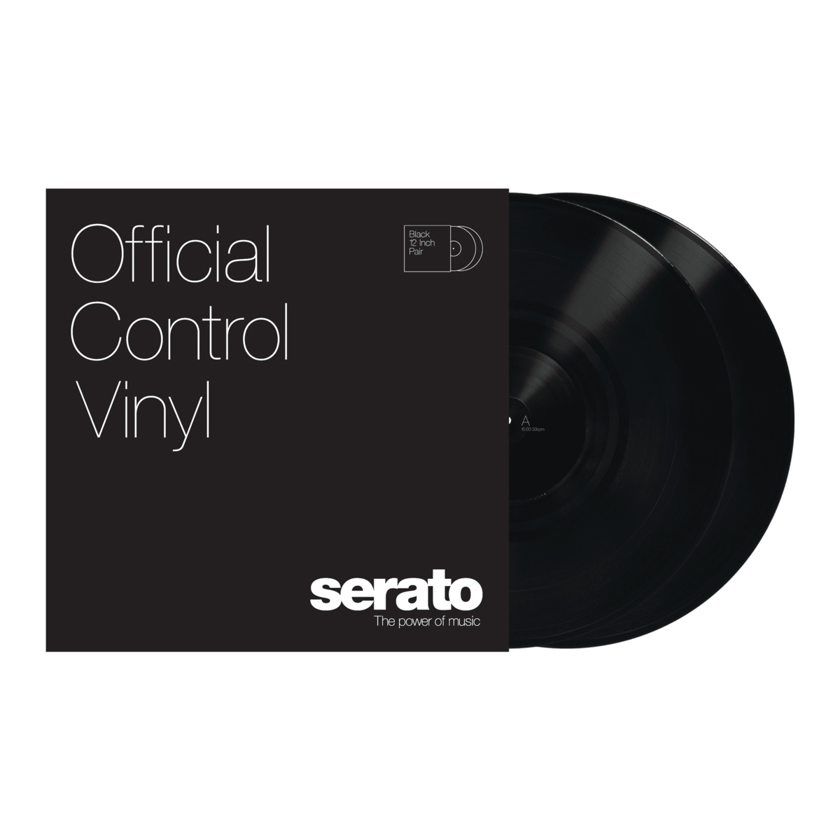 12インチ Serato Control Vinyl [Black] 2枚组 セラート コントロール バイナル レコード