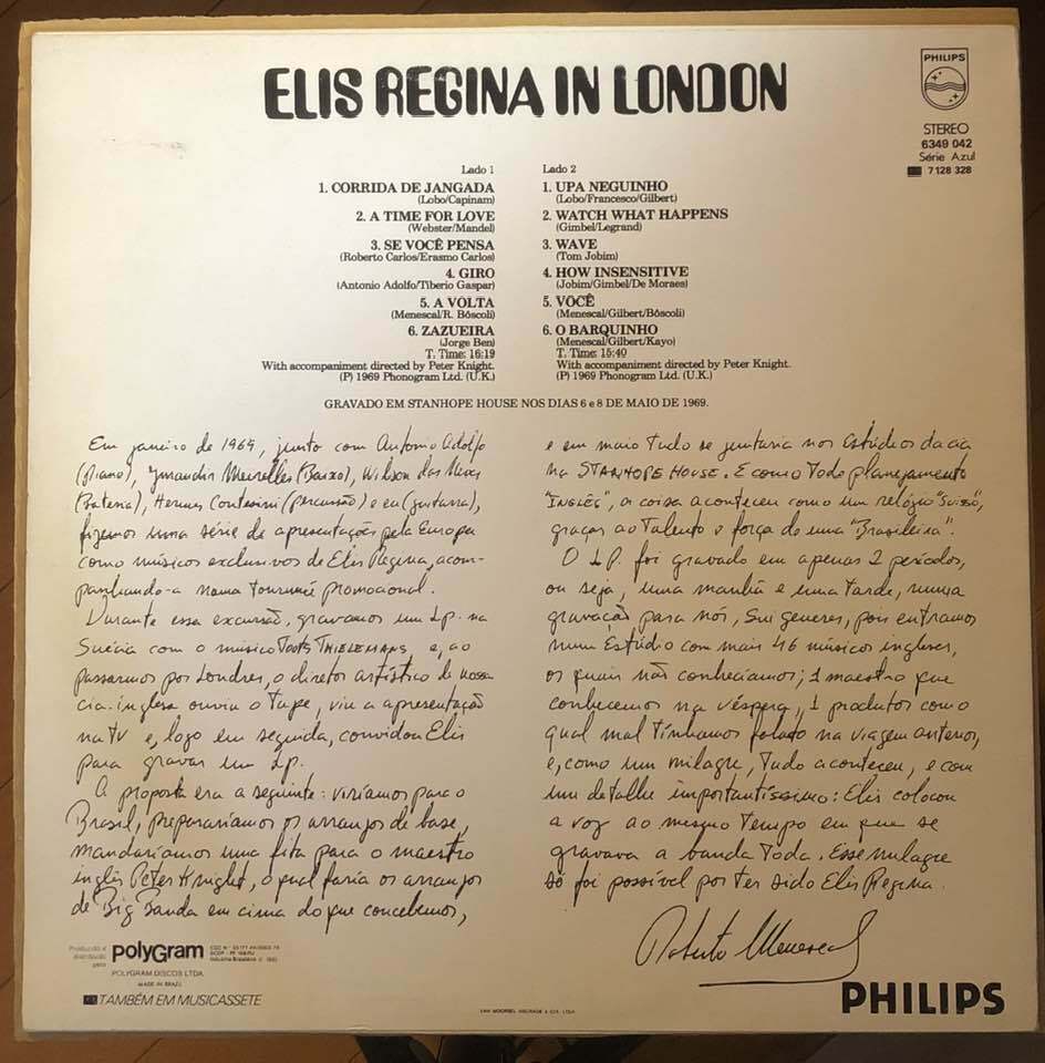 Elis Regina / Elis Regina In London LP の画像2