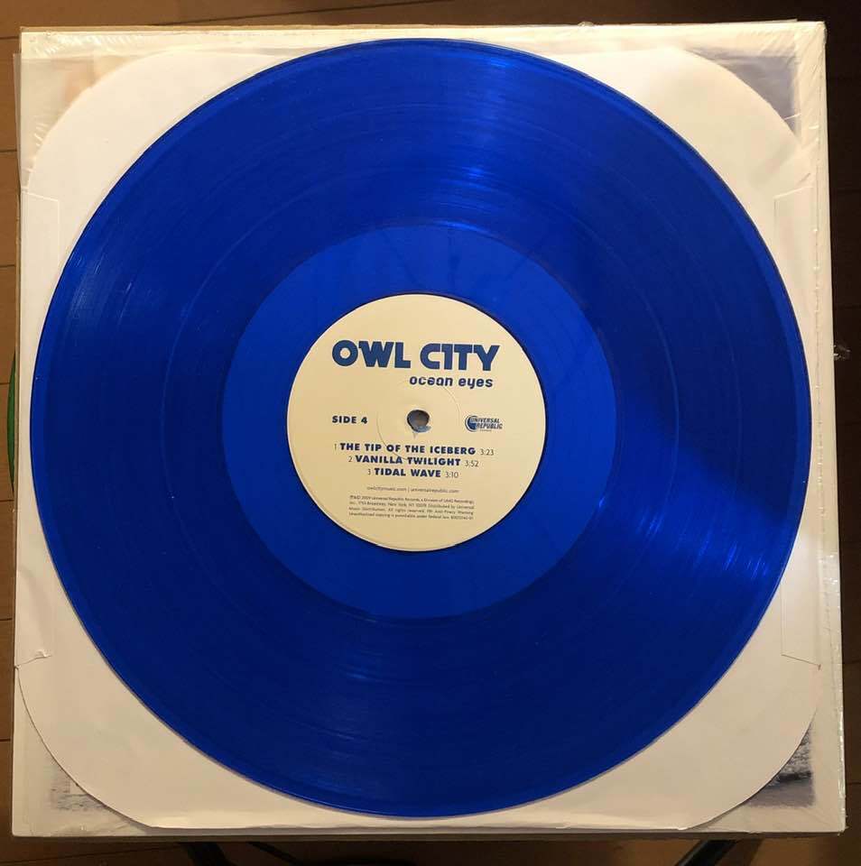 未使用 Owl City / Ocean Eyes 2LP ブルー盤、ホワイト盤、　見開きジャケ、シュリンク、USオリジナル盤_画像3
