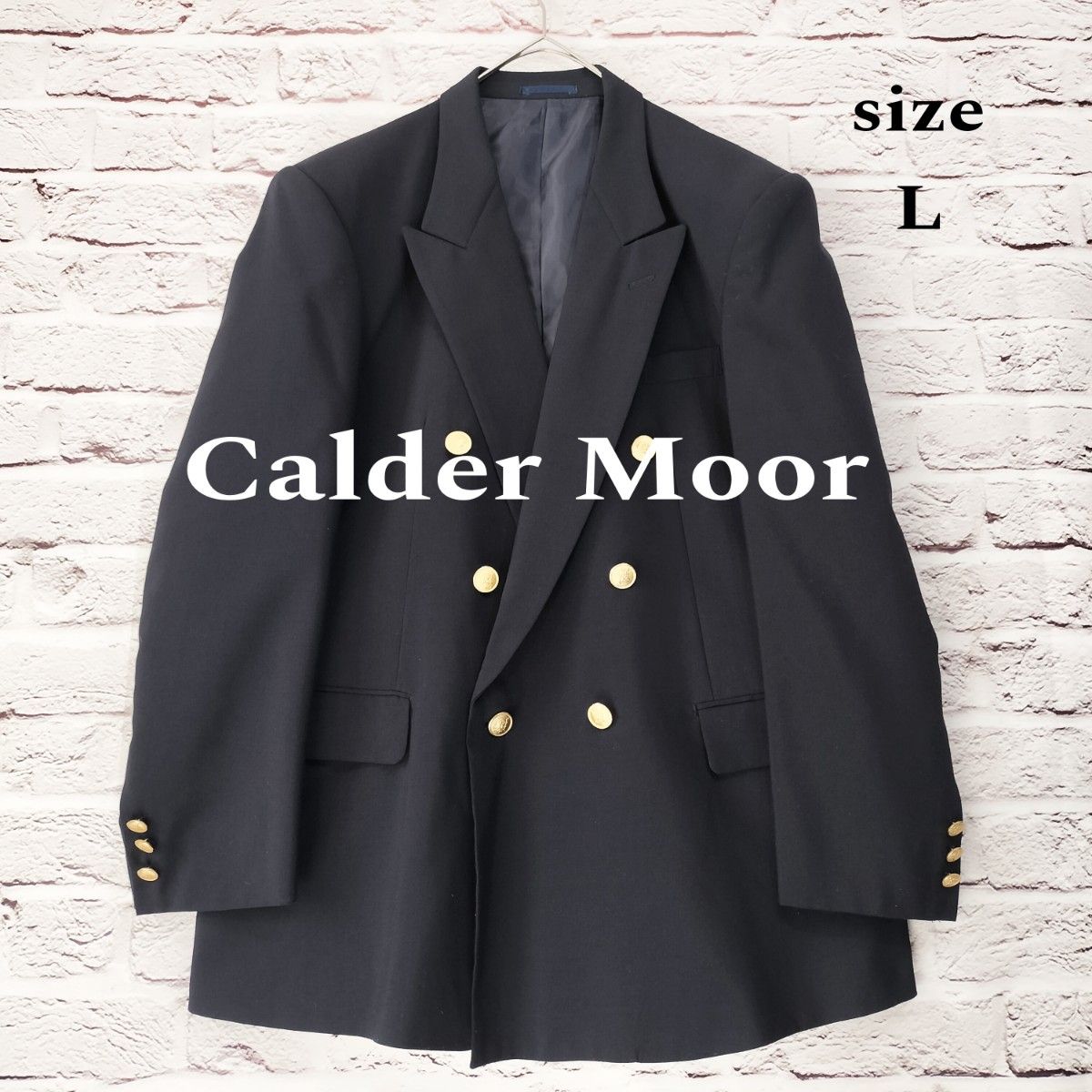 金ボタン】Calder Moor ダブル テーラードジャケット 紺ブレ 金ボタン】Calder Moor ダブル テーラードジャケット 紺ブレ