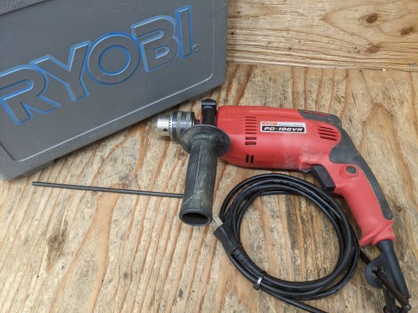 【3-0427-MY-13-1】RYOBI リョービ PD-196VR 振動ドリル【中古動作品】_画像2