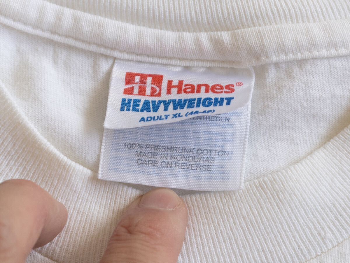 【両面プリント】90s hanes フォトプリント tシャツ シングルステッチ XL バンドT 80s ヴィンテージ 白T アメリカ USA_画像8